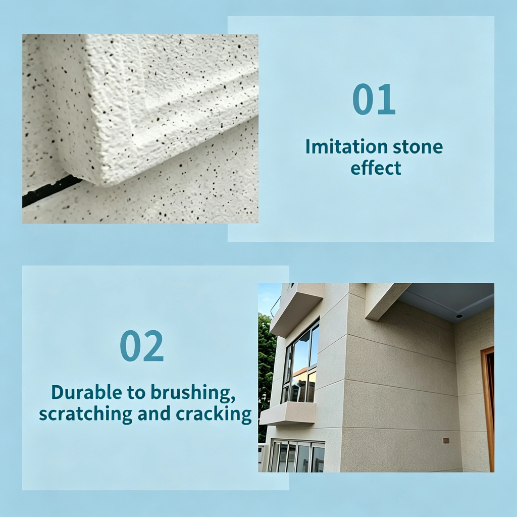 Waterproof Real Stone Topcoat Clear Acrylic Liquid Coating Transparent Protective Coating Exterior Wall Texture Paint Flat